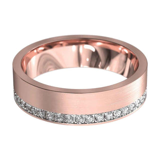 0.80 Carat Round Moissanite Men's Wedding Band In White Gold