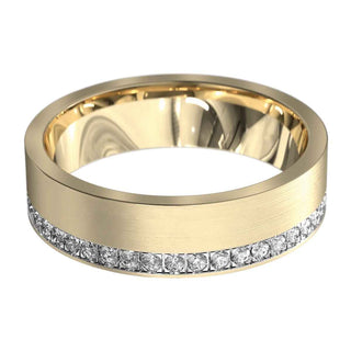 0.80 Carat Round Moissanite Men's Wedding Band In White Gold