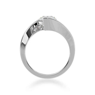 1.50 Carat Pear Cut Moissanite Solitaire Engagement Ring In White Gold