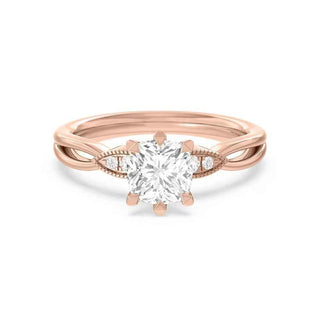 1.50 Carat Round Cut 5 Stone Moissanite Ring in White Gold