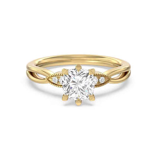 1.50 Carat Round Cut 5 Stone Moissanite Ring in White Gold