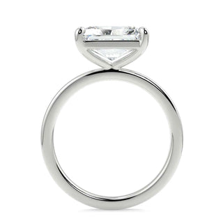 1.50 Ct Radiant Cut East West Solitaire Moissanite Ring in Rose Gold