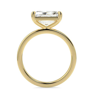 1.50 Ct Radiant Cut East West Solitaire Moissanite Ring in Rose Gold