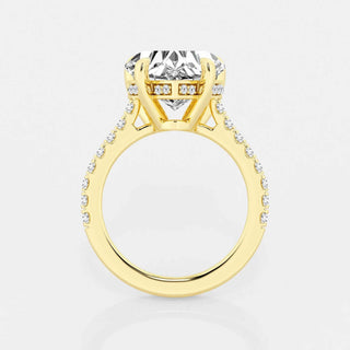 2 Ct Heart Cut Hidden Halo Moissanite Ring In White Gold