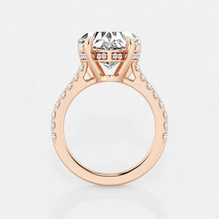 2 Ct Heart Cut Hidden Halo Moissanite Ring In White Gold