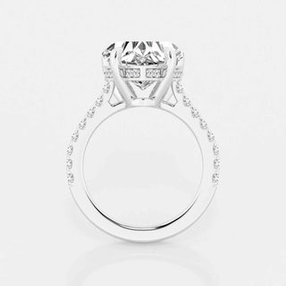 2 Ct Heart Cut Hidden Halo Moissanite Ring In White Gold