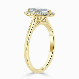 1.50 Carat Marquise Cut Halo Moissanite Ring in Rose Gold