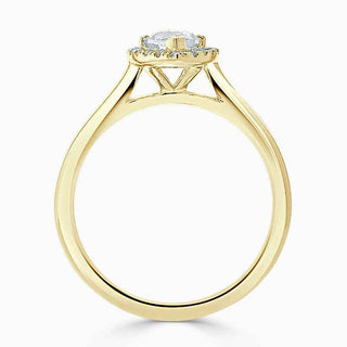 1.50 Carat Marquise Cut Halo Moissanite Ring in Rose Gold