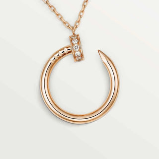 0.20 Carat Curved Nail Moissanite Unisex Pendant In White Gold