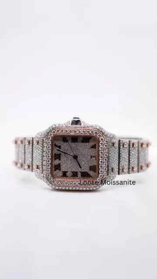 Santos Moissanite Diamond Watch