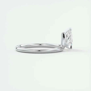 1.50 Carat Trillion Cut Moissanite Solitaire Ring in Rose Gold