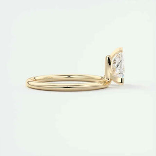 1.50 Carat Trillion Cut Moissanite Solitaire Ring in Rose Gold