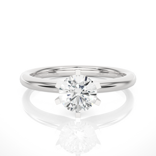 1.50 Carat Round Cut Moissanite Solitaire Engagement Ring In White Gold