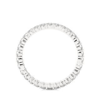 2.00 Mm Round Cut Moissanite Shared Prong Eternity Band In Silver