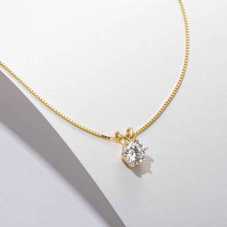 2 Carat Round Cut Solitaire Moissanite Solitaire Pendant in Silver