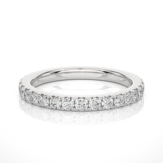 1 Carat Moissanite Eternity Band In White Gold