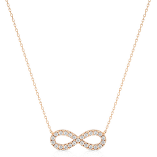 0.5 Ct Round Moissanite Infinity Channel Set Pendant In  White Gold
