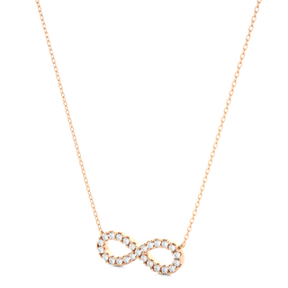 0.5 Ct Round Moissanite Infinity Channel Set Pendant In Rose Gold