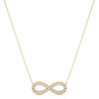 0.5 Ct Round Moissanite Infinity Channel Set Pendant In  White Gold