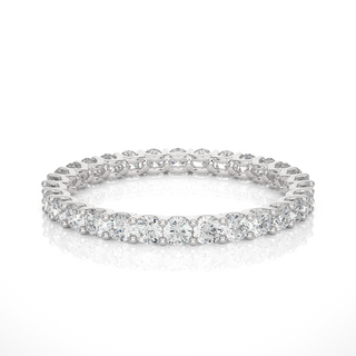 1 Carat Round Shape Moissanite Infinity Wedding Band In White Gold