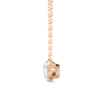 1 Carat Round Moissanite Solitaire Pendant In Rose Gold