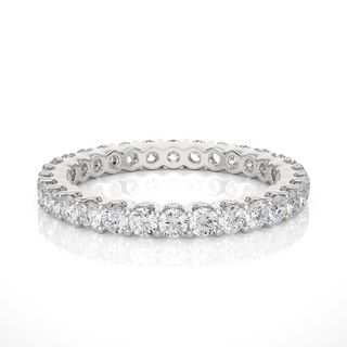 1.50 Ct Surface Prong Round Moissanite Eternity Band In White Gold