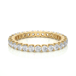 1.50 Ct Surface Prong Round Moissanite Eternity Band in Rose Gold