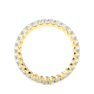 Surface Prong Eternity Moissanite Engagement Ring yellow gold