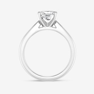 1 Ct Cushion Cut Moissanite Solitaire Engagement Ring in White Gold