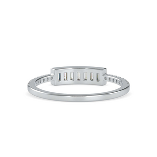 1.8 Carat Baguette Cut Moissanite Ring in White Gold