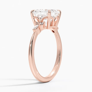 Buy 2 Carat Asscher Cut Moissanite Ring in Rose Gold