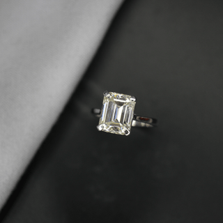 3 Carat Emerald Cut Moissanite Ring