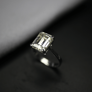 3 Carat Emerald Cut Moissanite Ring