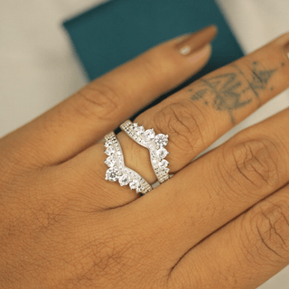 Moissanite Curved Wedding Band