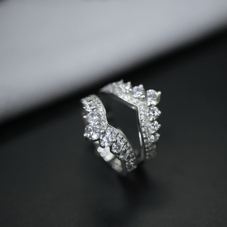 Moissanite Curved Wedding Band