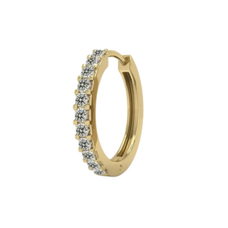0.50 Carat Round Shape Moissanite Hoop Earrings For Men's