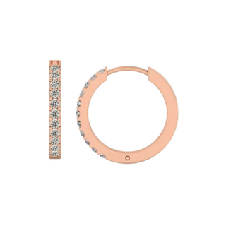 0.50 Carat Round Shape Moissanite Hoop Earrings For Men's