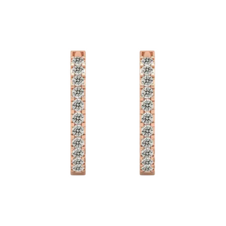 0.50 Carat Round Shape Moissanite Hoop Earrings For Men's