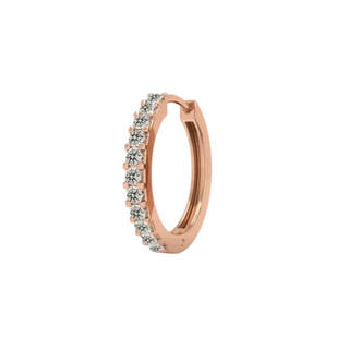 0.50 Carat Round Shape Moissanite Hoop Earrings For Men's