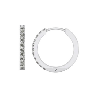 0.50 Carat Round Shape Moissanite Hoop Earrings For Men's