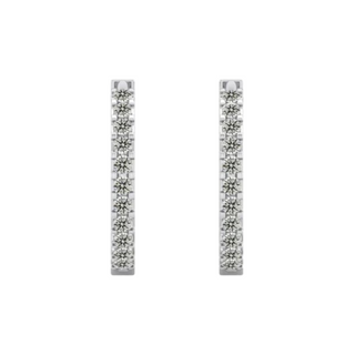 0.50 Carat Round Shape Moissanite Hoop Earrings For Men's
