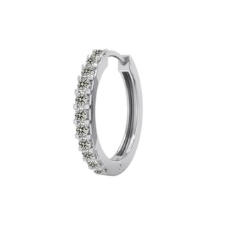 0.50 Carat Round Shape Moissanite Hoop Earrings For Men's
