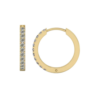 0.50 Carat Round Shape Moissanite Hoop Earrings For Men's