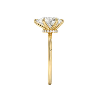 1.50 Carat Pear Cut Moissanite Solitaire Ring in White Gold
