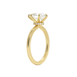 1.50 Carat Pear Cut Moissanite Solitaire Ring in White Gold
