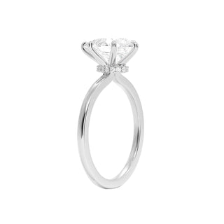 1.50 Carat Pear Cut Moissanite Solitaire Ring in White Gold