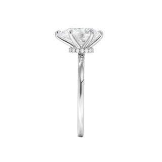 1.50 Carat Pear Cut Moissanite Solitaire Ring in White Gold