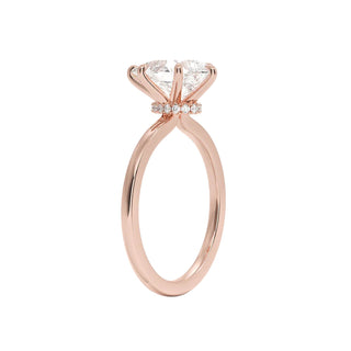 1.50 Carat Pear Cut Moissanite Solitaire Ring in White Gold