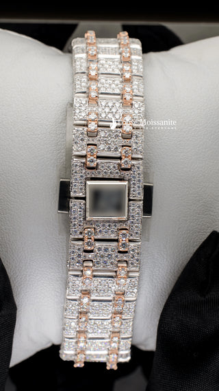 Back Side View of Two Tone AP Women Moissante Watch  36 MM  Rose Gold Tone