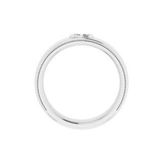 1 Carat Oval Cut Solitaire Moissanite Wedding Band For Unisex